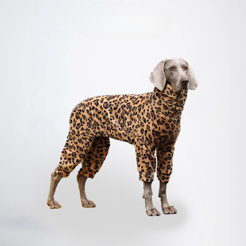 Pet dog cloth Dog outdoor jacket Leopard Printed Winter Dog Clothing Pets Clothes Black, suitable for a birthday banquet. It features an elegant and backless design with a socialite style.