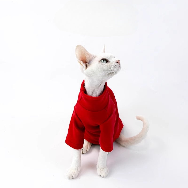 Cats Clothes Pets Cloth Pet Cloth Dog Clothes Choker Sweater Red Knitwear For Cats Original Designer Styled Clothing