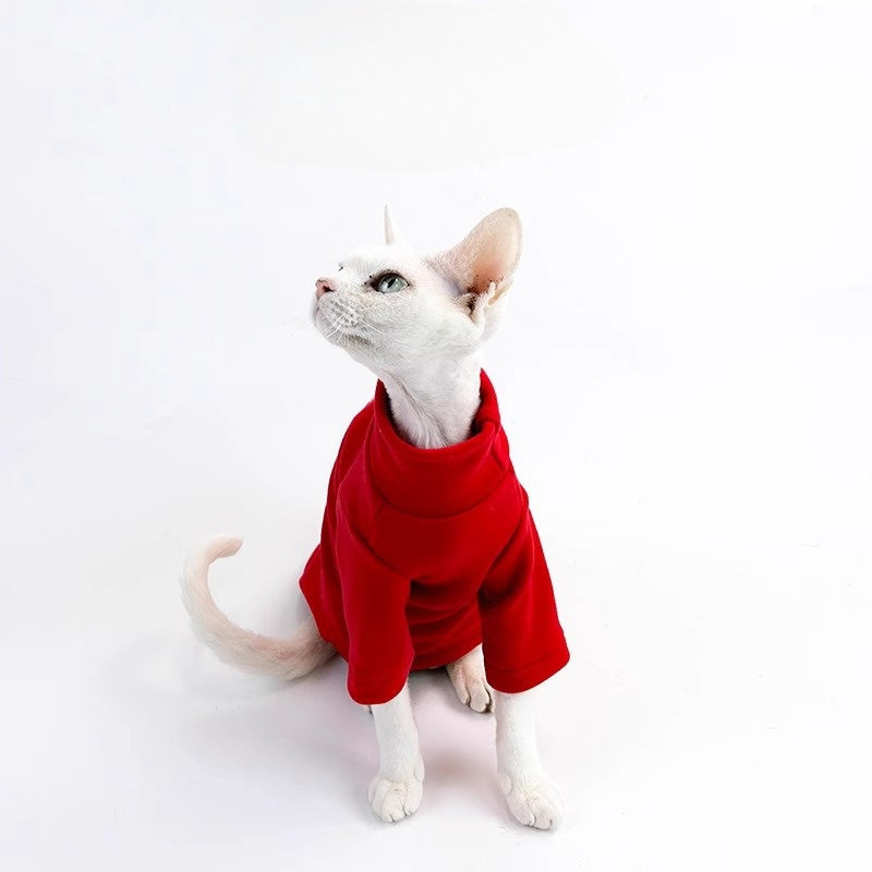 Cats Clothes Pets Cloth Pet Cloth Dog Clothes Choker Sweater Red Knitwear For Cats Original Designer Styled Clothing
