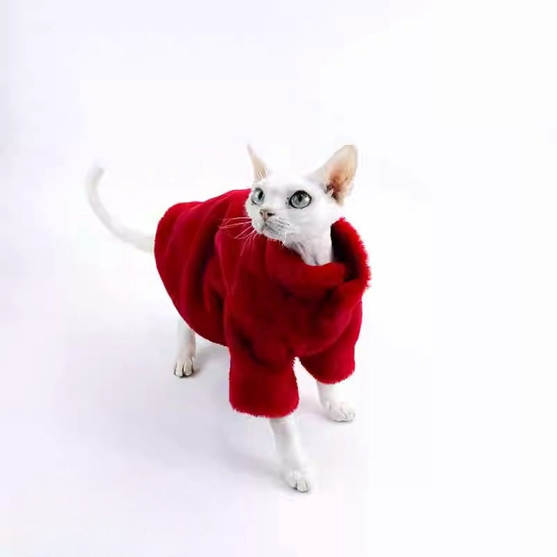 Cats Clothes Pets Cloth Pet Cloth Dog Clothes Cats Jacket Choker Sweater Red Knitwear For Cats Original Designer Styled Clothing