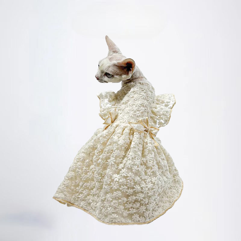 Cat Clothes Pet Skirts Cat Dresses Pet Cloth Collar Sweater Cat Original designer style clothing