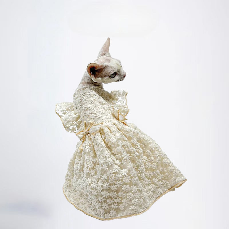 Cat Clothes Pet Skirts Cat Dresses Pet Cloth Collar Sweater Cat Original designer style clothing