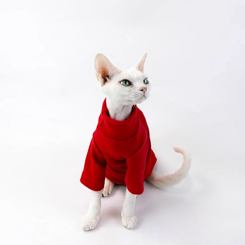 Cats Clothes Pets Cloth Pet Cloth Dog Clothes Choker Sweater Red Knitwear For Cats Original Designer Styled Clothing