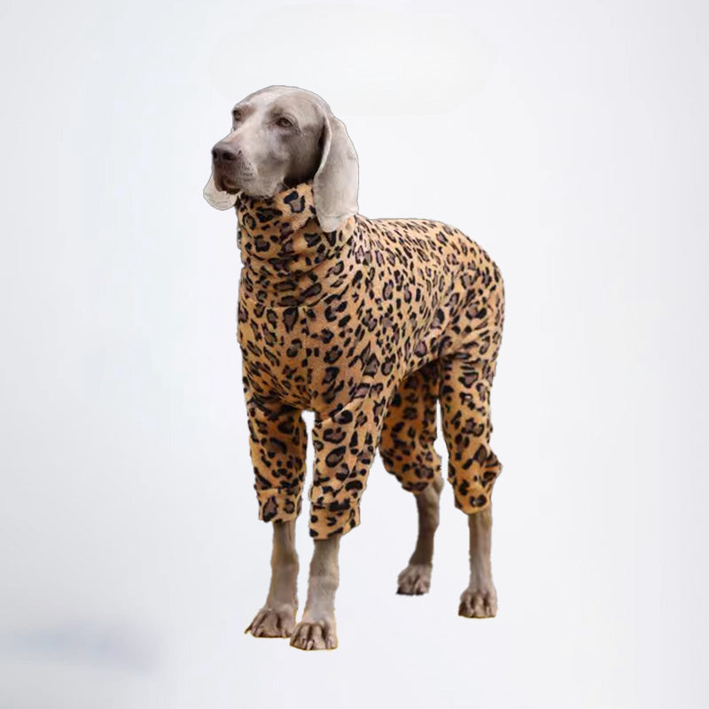 Pet dog cloth Dog outdoor jacket Leopard Printed Winter Dog Clothing Pets Clothes Black, suitable for a birthday banquet. It features an elegant and backless design with a socialite style.