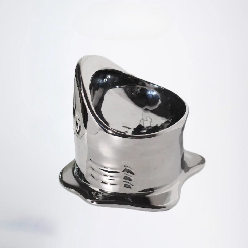Shark design, safe and durable shark bowl, let your beloved pet swim to your heart's content, ensure healthy eating, and let happy growth without boundaries
