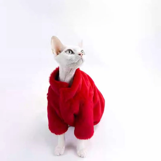 Cats Clothes Pets Cloth Pet Cloth Dog Clothes Cats Jacket Choker Sweater Red Knitwear For Cats Original Designer Styled Clothing