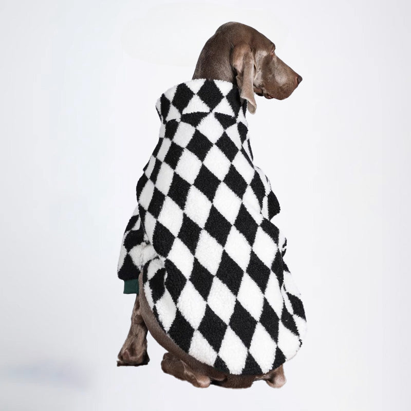 Pets Clothes Dog Cloth Dog Jacket All Covered Cloth Dimond Shaped Furry Dog Clothes Dog Jacket Fashion Dog Cloth Fashion Pets Cloth