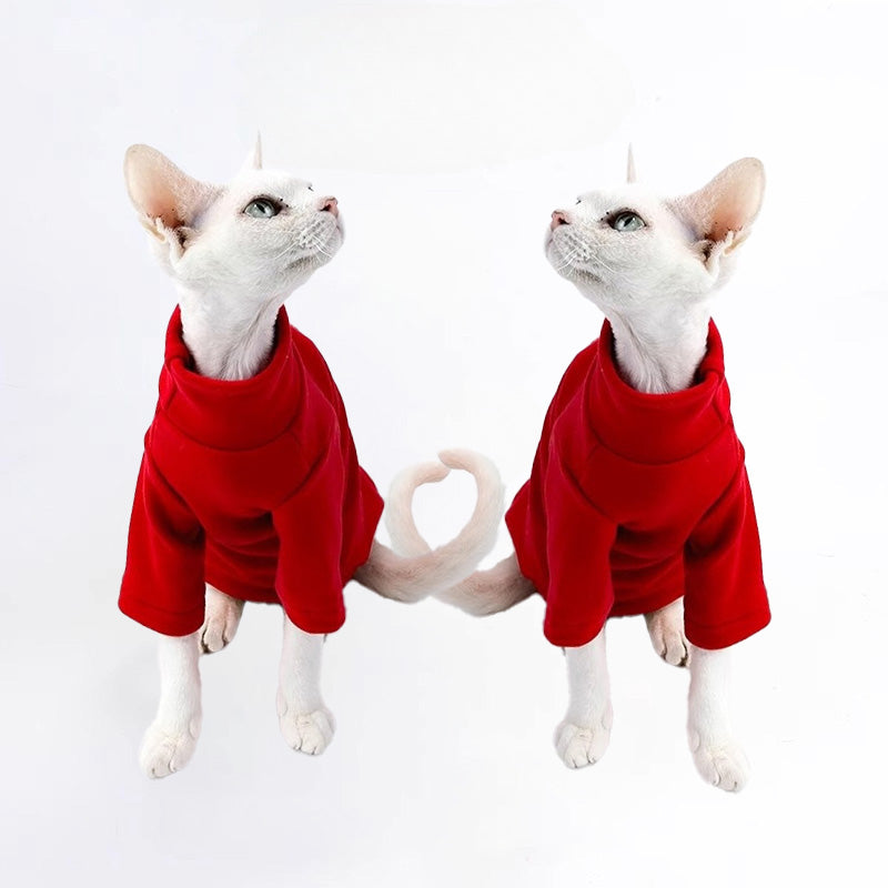 Cats Clothes Pets Cloth Pet Cloth Dog Clothes Choker Sweater Red Knitwear For Cats Original Designer Styled Clothing
