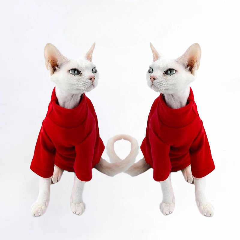 Cats Clothes Pets Cloth Pet Cloth Dog Clothes Choker Sweater Red Knitwear For Cats Original Designer Styled Clothing