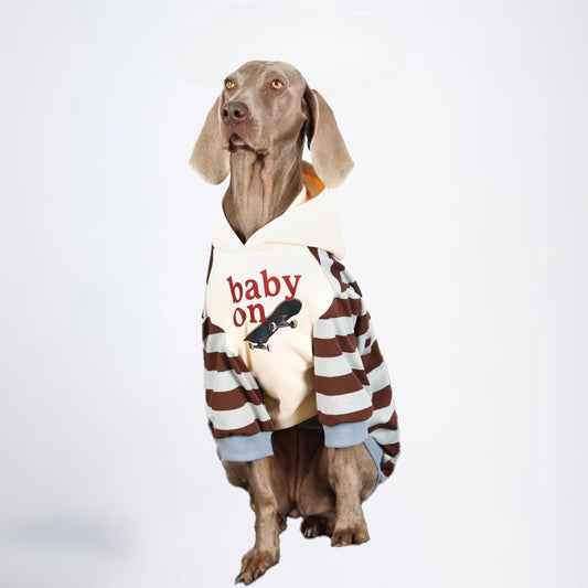 Winter Dogs Clothes Striped Styled Pets Clothes Dog Cloth Dog Jacket All Covered Cloth Red White Striped Dog Jacket Fashion Dog Cloth Fashion Pets Cloth