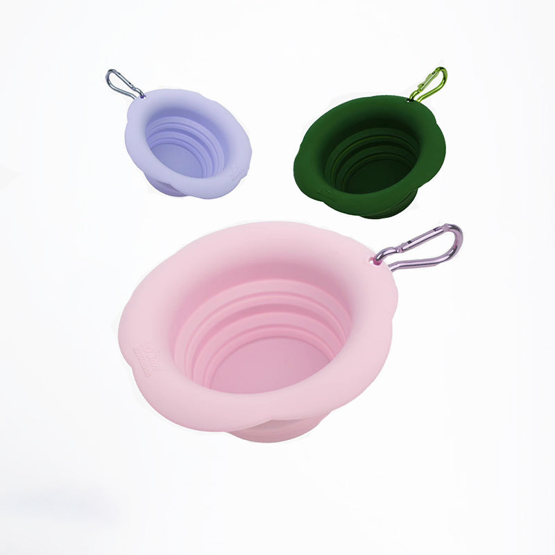 High-quality pet outdoor folding bowl, portable and lightweight, easy to clean, sturdy and durable, worry-free for on-the-go dining