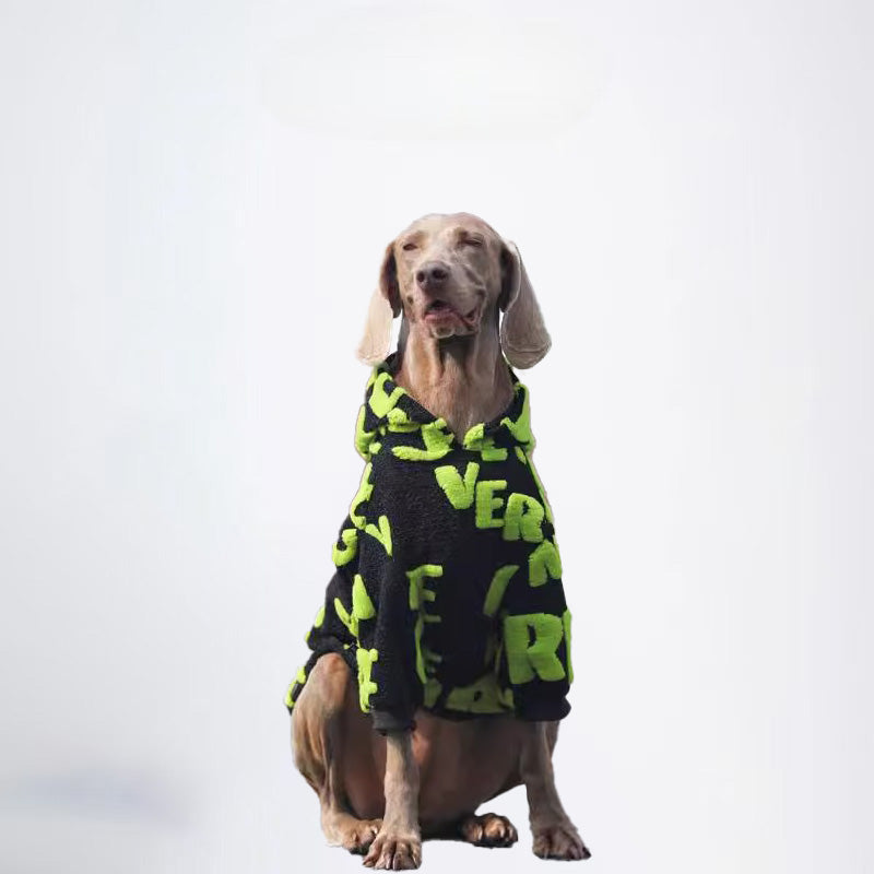 Dogs Green Black Clothes Pets Green Black Clothes Glossy Styled For Winter Allcovered Styled Sweater Styled Deisign Fashion Designer Dogs Clothes
