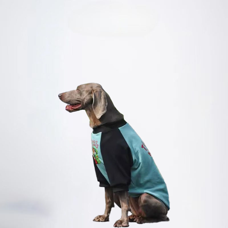 Dogs Blue Black Clothes Pets Blue Black Clothes Glossy Styled For Winter Allcovered Styled Sweater Styled Deisign Fashion Designer Dogs Clothes