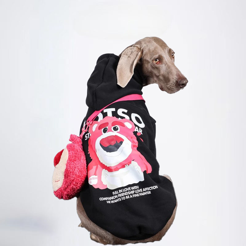 Berry Bear Dogs Sweatshirt Pets Sweatshirt  Dog Sweatshirt Dog Sweatshirt  All Covered Cloth Dimond Shaped Furry Dog Clothes Dog Jacket Fashion Dog Cloth Fashion Pets Cloth
