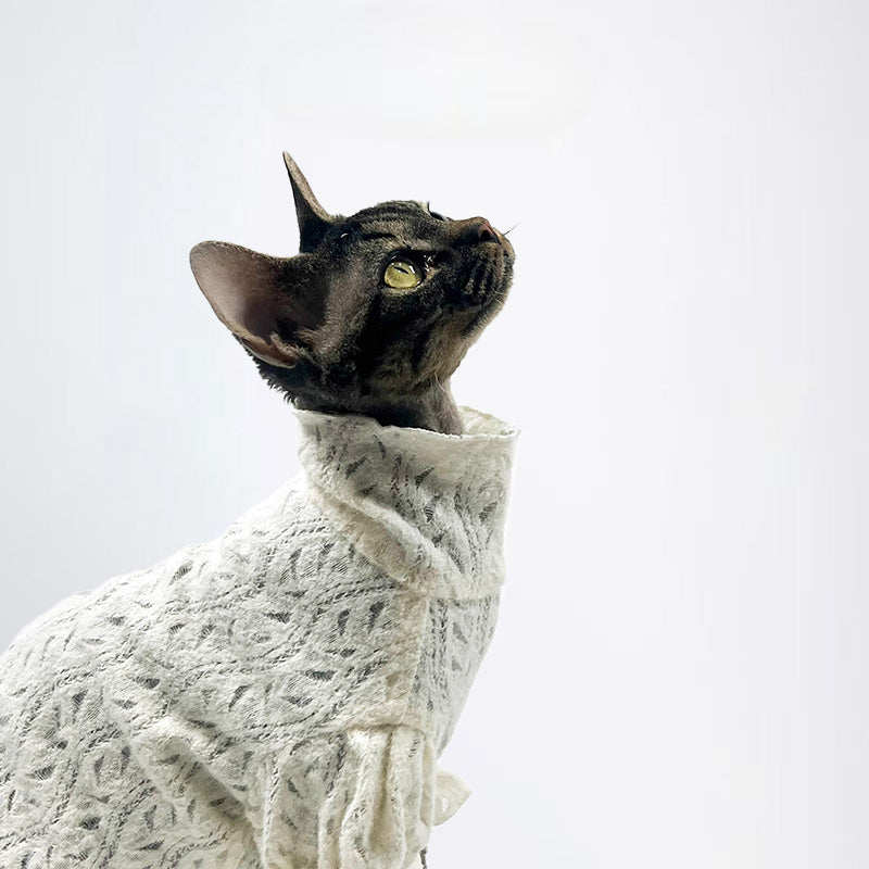 Cats Clothes Pets Cloth Pet Cloth Dog Clothes Choker Sweater White Knitwear For Cats Original Designer Styled Clothing