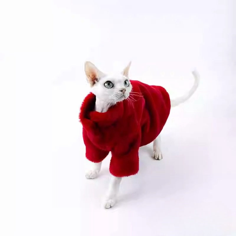Cats Clothes Pets Cloth Pet Cloth Dog Clothes Cats Jacket Choker Sweater Red Knitwear For Cats Original Designer Styled Clothing
