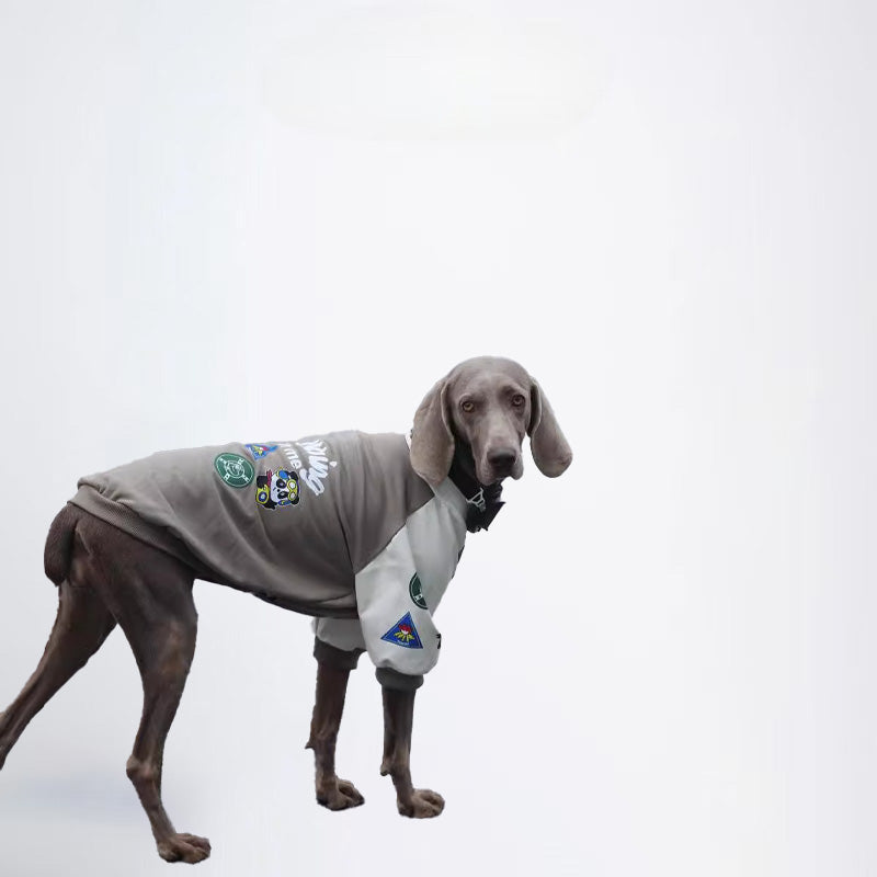 Winter Dogs Grey White Clothes  Pets Clothes Dog Cloth Dog Jacket Dog Jacket Fashion Dog Cloth Fashion Pets Cloth