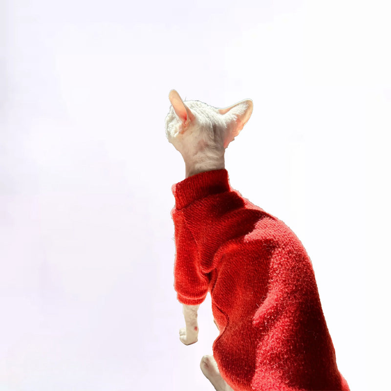 Cats Clothes Pets Cloth Pet Cloth Dog Clothes Cats Jacket Choker Sweater Red Knitwear For Cats Original Designer Styled Clothing