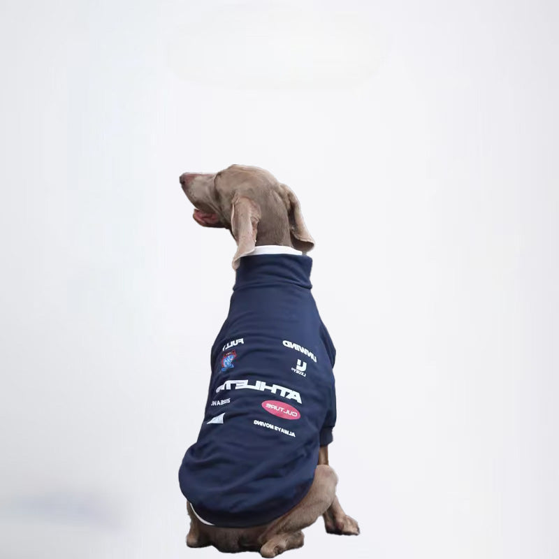 Dogs Blue Clothes Pets  Blue Clothes Glossy Styled For Winter Allcovered Styled Sweater Styled Deisign Fashion Designer Dogs Clothes