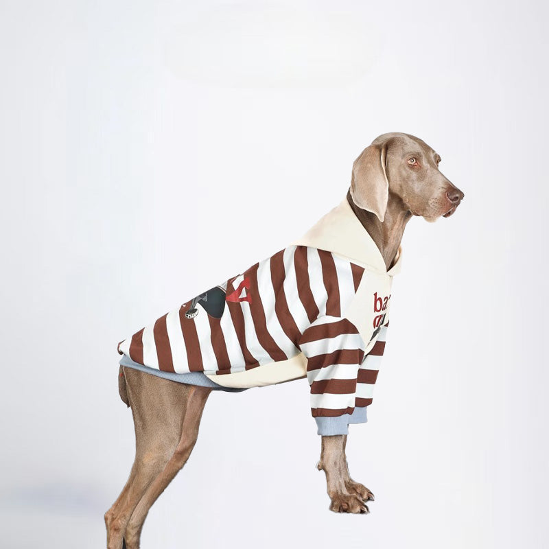Winter Dogs Clothes Striped Styled Pets Clothes Dog Cloth Dog Jacket All Covered Cloth Red White Striped Dog Jacket Fashion Dog Cloth Fashion Pets Cloth
