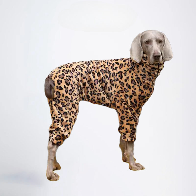 Pet dog cloth Dog outdoor jacket Leopard Printed Winter Dog Clothing Pets Clothes Black, suitable for a birthday banquet. It features an elegant and backless design with a socialite style.