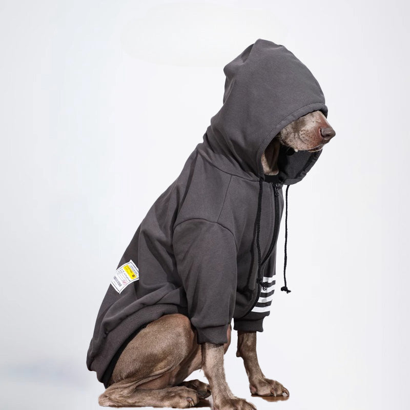 Dogs Clothes Pets Clothes Dogs Hooded Sweater Cardigan Sweater Gray Sweater Winter Dogs Hoddies Color All Covered Styled Deisign Fashion Designer Dogs Clothes