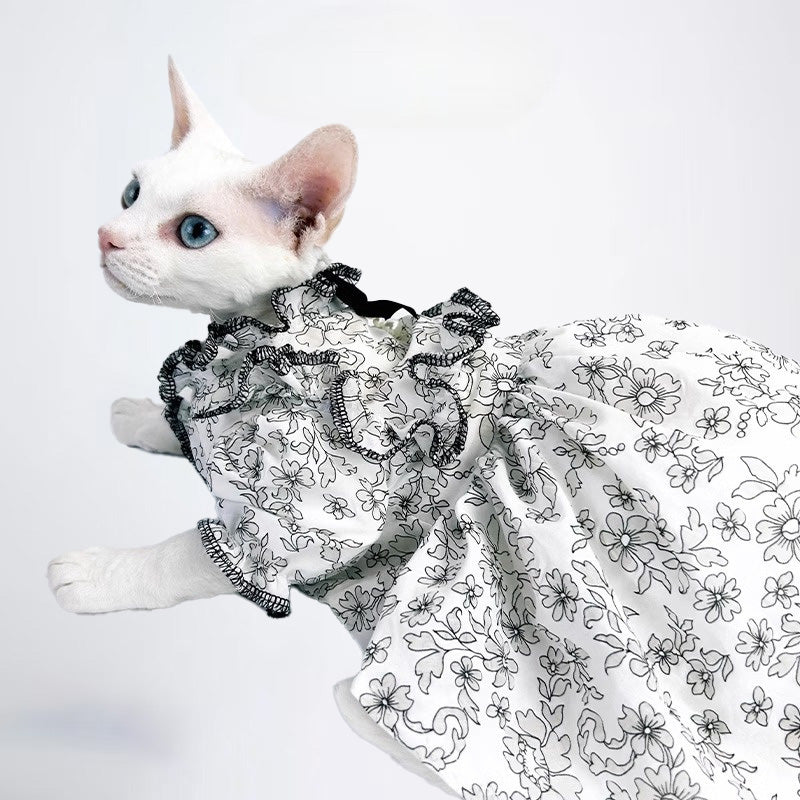 Cat Clothes Pet Cloth Cat Dress Pet Cloth Collar Sweater Cat Original designer style clothing