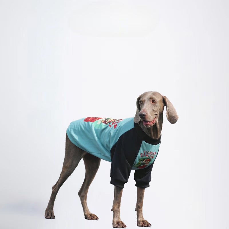 Dogs Blue Black Clothes Pets Blue Black Clothes Glossy Styled For Winter Allcovered Styled Sweater Styled Deisign Fashion Designer Dogs Clothes