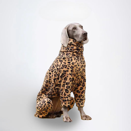 Pet dog cloth Dog outdoor jacket Leopard Printed Winter Dog Clothing Pets Clothes Black, suitable for a birthday banquet. It features an elegant and backless design with a socialite style.