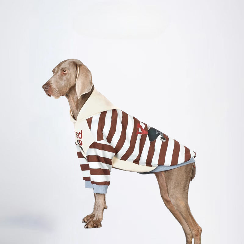 Winter Dogs Clothes Striped Styled Pets Clothes Dog Cloth Dog Jacket All Covered Cloth Red White Striped Dog Jacket Fashion Dog Cloth Fashion Pets Cloth